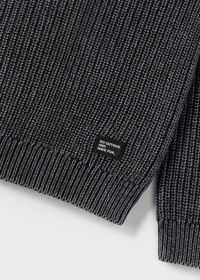 top l/s washed knit - black-083