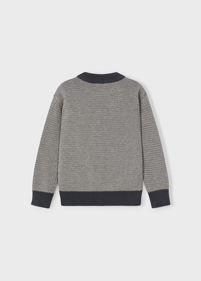 top l/s heather knit crewneck sweater - blackboard-090
