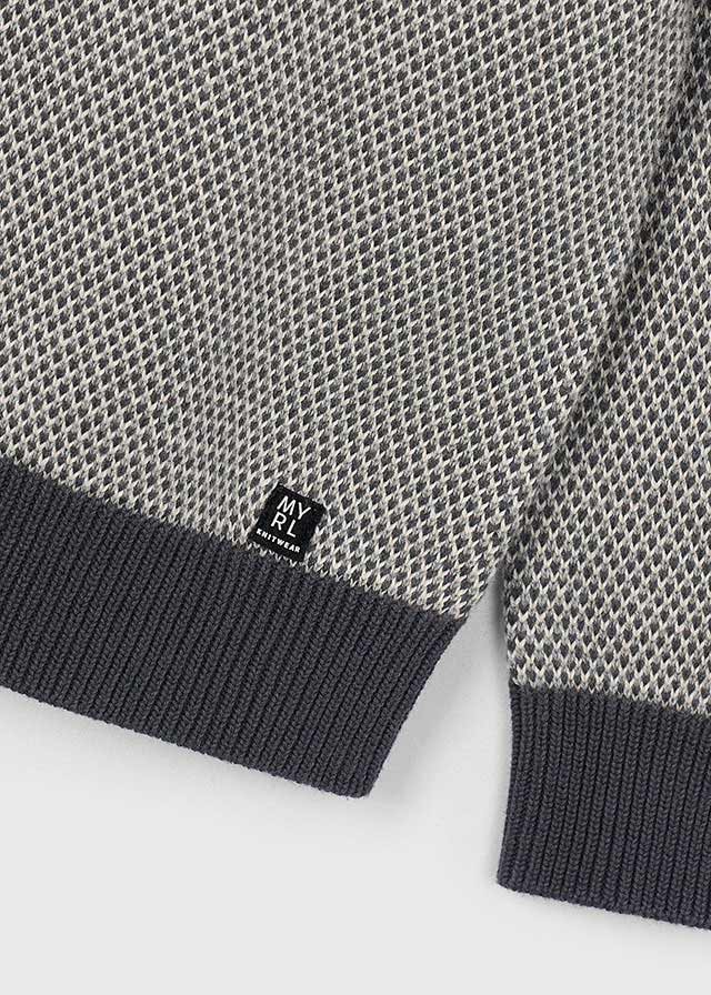 top l/s heather knit crewneck sweater - blackboard-090