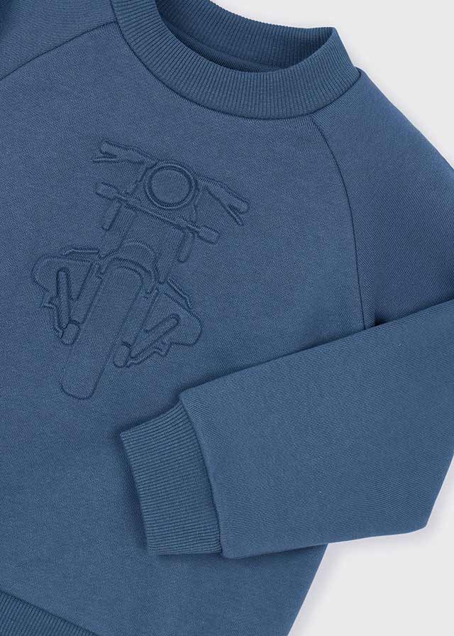 top l/s embossed bike - steel-060