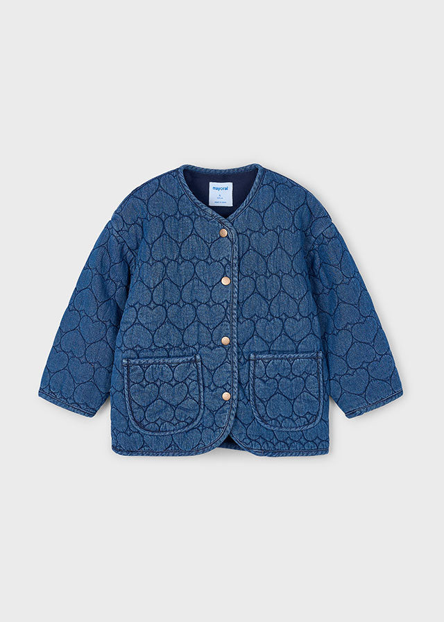 jacket heart quilted denim - denim-005