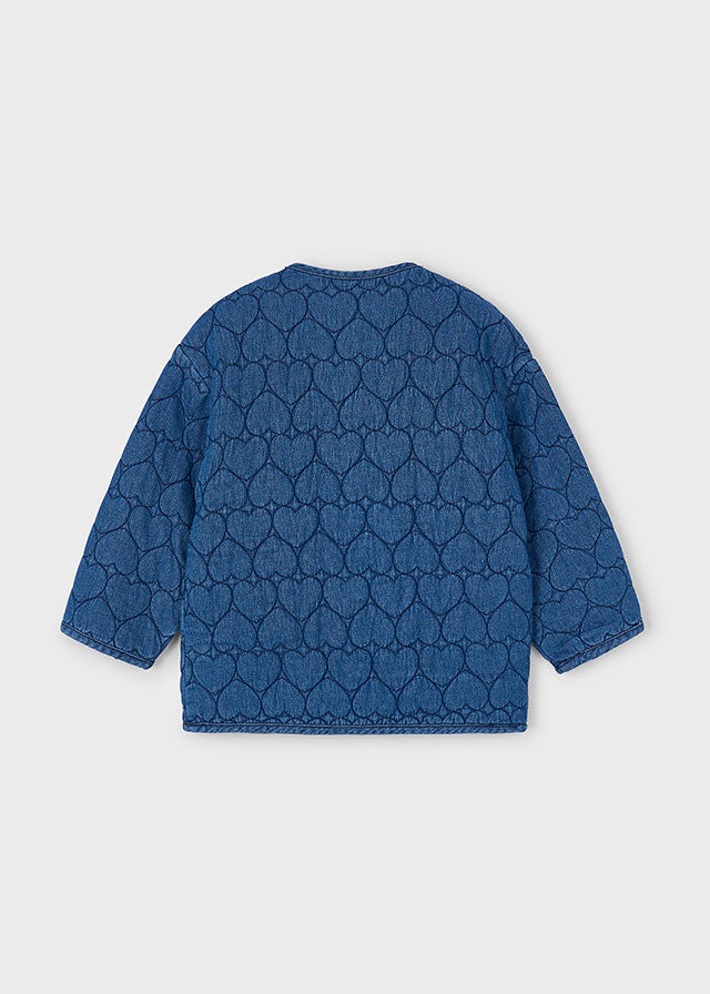 jacket heart quilted denim - denim-005