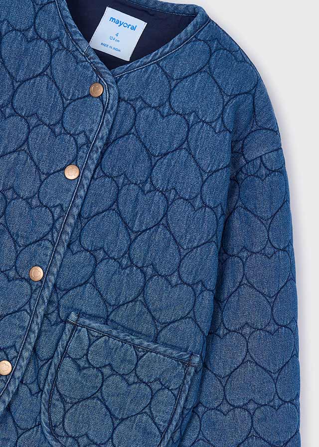 jacket heart quilted denim - denim-005