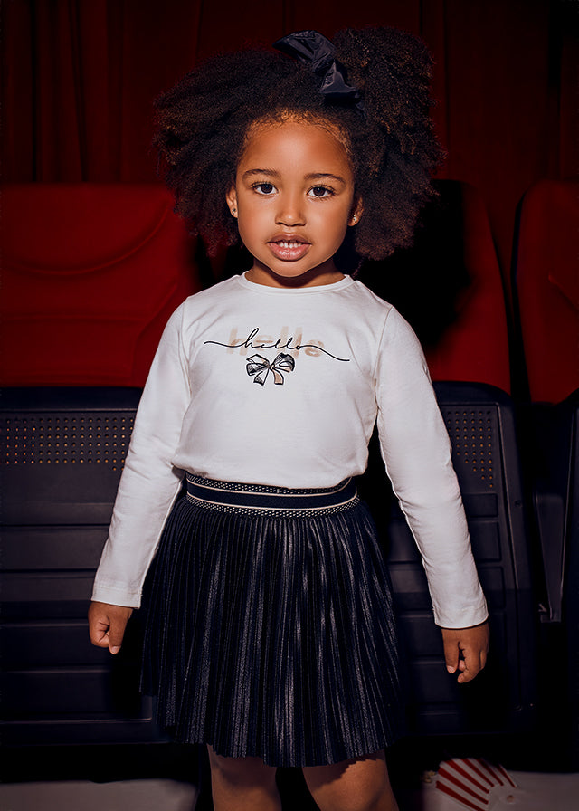 skirt accordion pleated - black-037