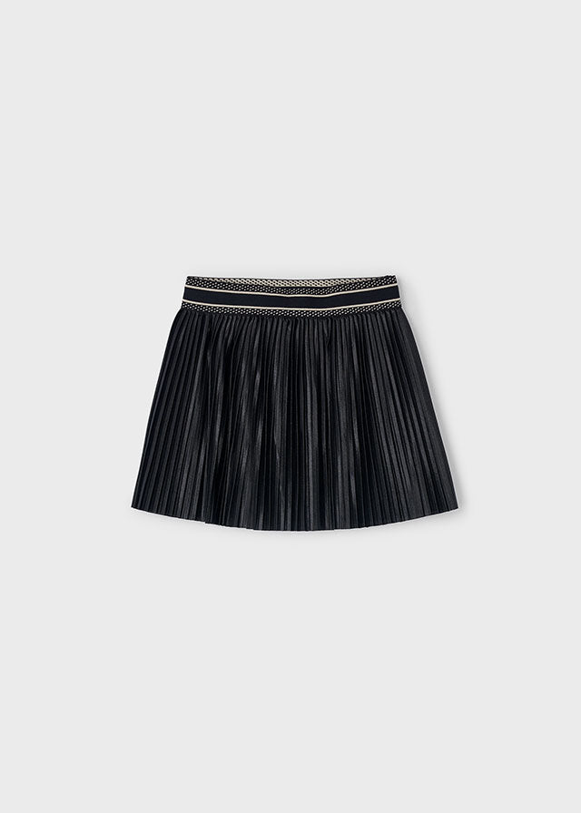 skirt accordion pleated - black-037