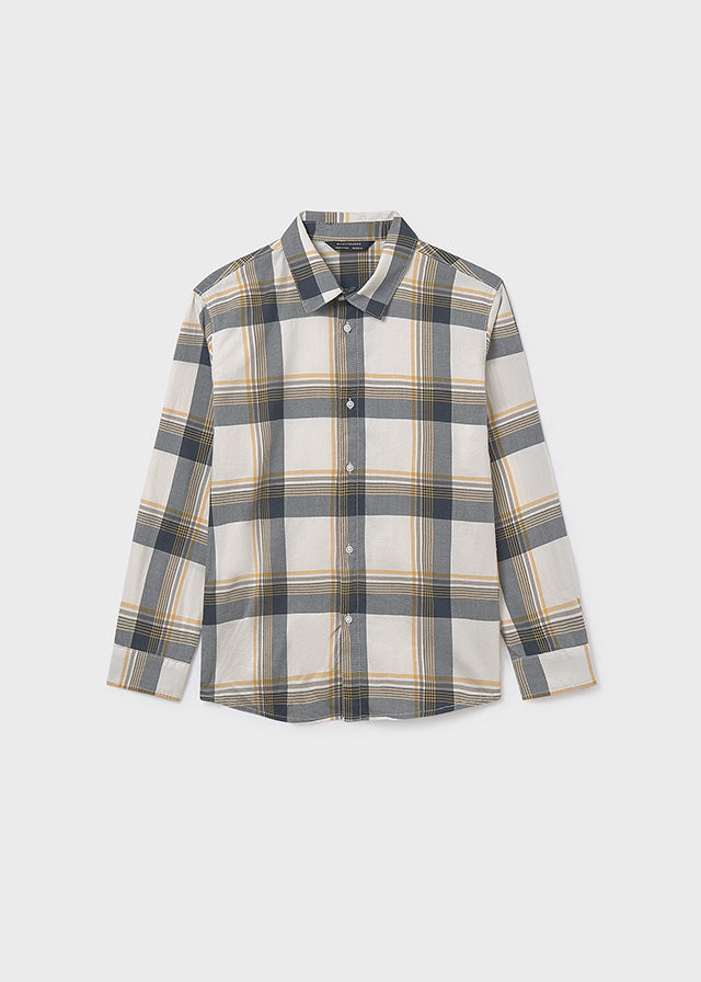 shirt l/s plaid - navy-049
