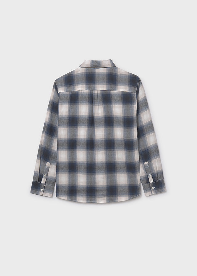 shirt l/s plaid - grey-053