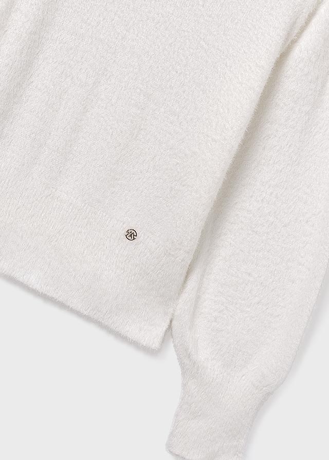 top l/s mohair crew neck - natural-041