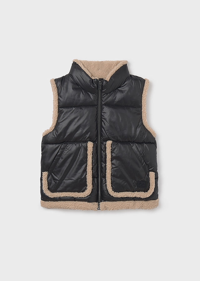 jacket sherpa edge puffer - black-065