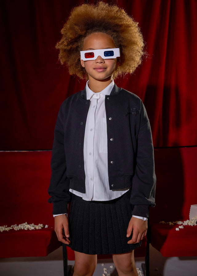 cardigan just be yourself bomber style - black-036