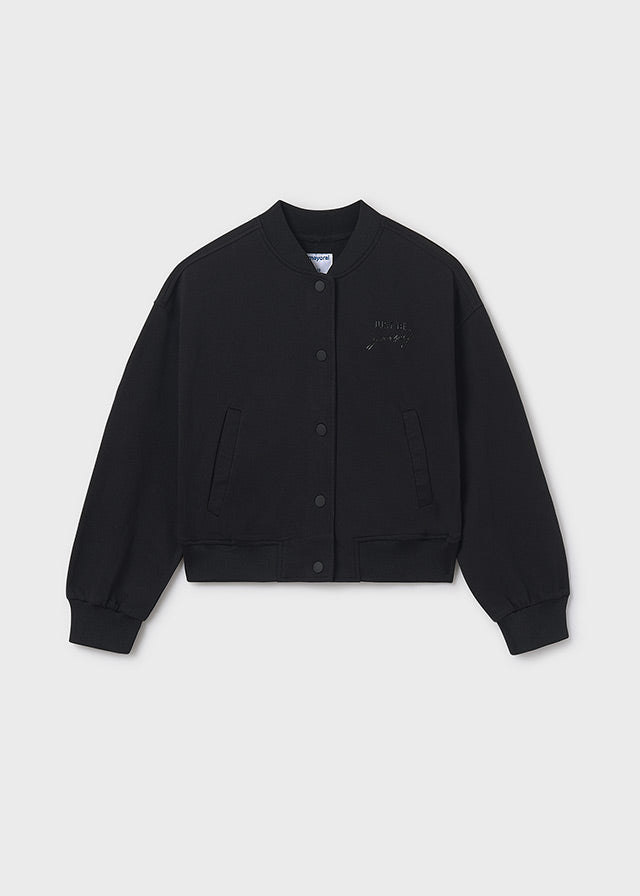 cardigan just be yourself bomber style - black-036