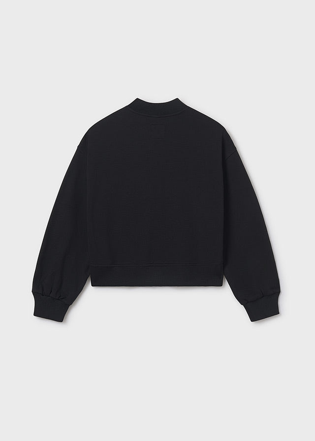 cardigan just be yourself bomber style - black-036