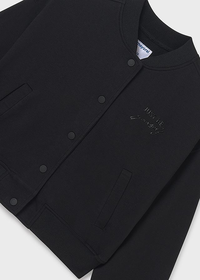 cardigan just be yourself bomber style - black-036