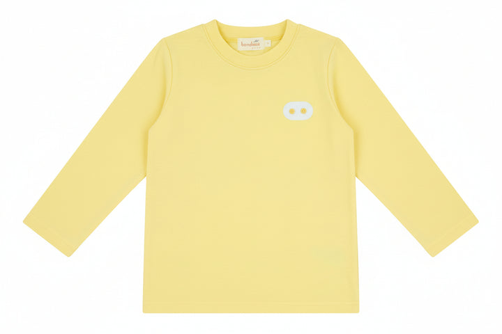 tee l/s button pocket - yellow