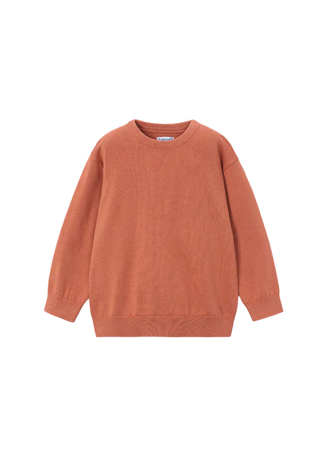 top l/s soft knit sweater - rust-021