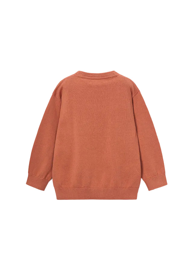 top l/s soft knit sweater - rust-021