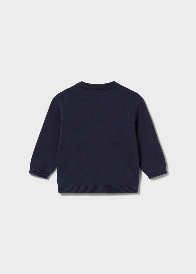 top l/s graphic dog sweater - blue-086