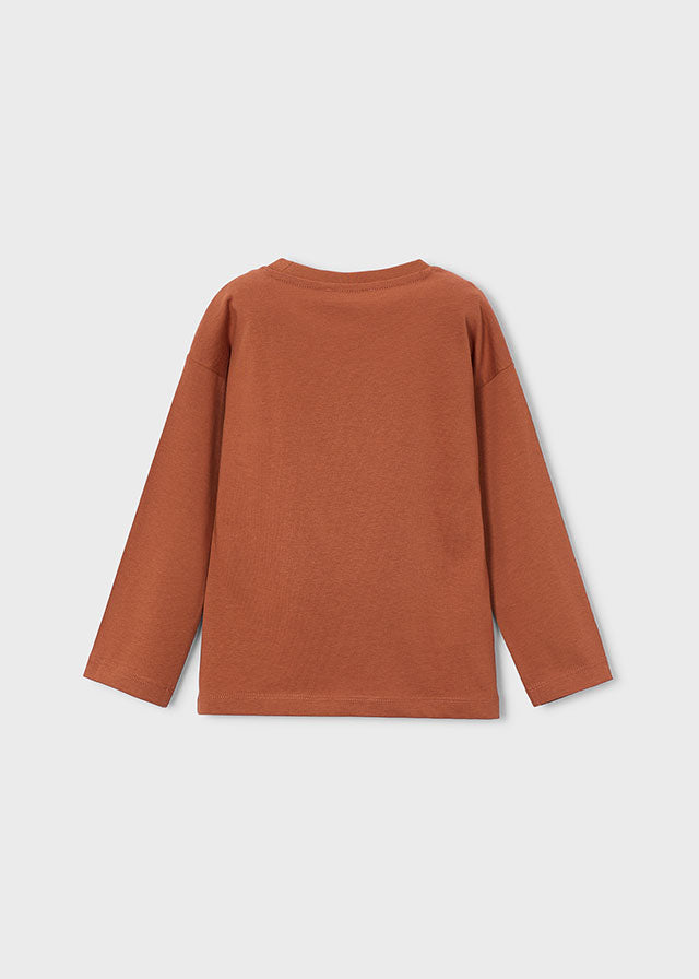 tee l/s embossed bike - terracotta-010
