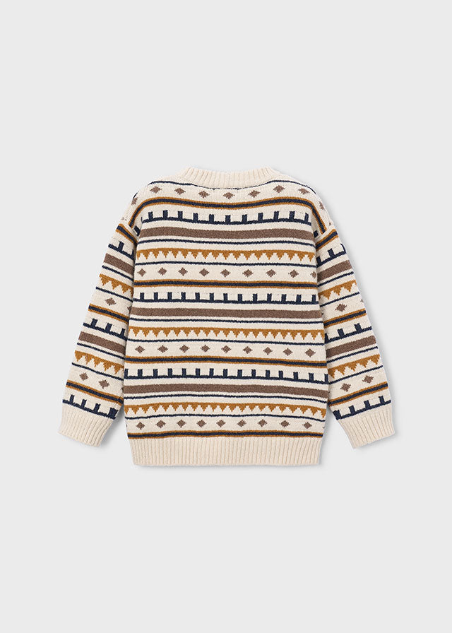 top l/s jacquard knit sweater - oat-25