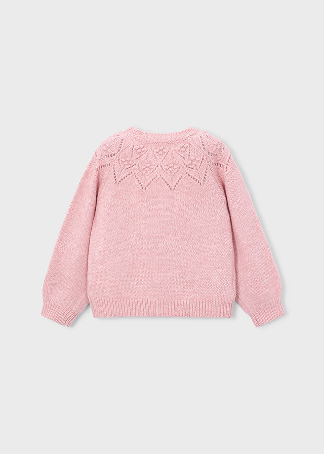 top s/s popcorn knit sweater - pastel mix-061