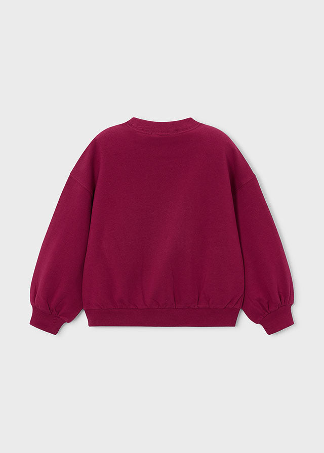 top l/s graphic printed sweatshirt - cherry-074