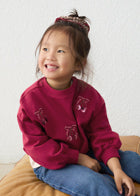 top l/s graphic printed sweatshirt - cherry-074
