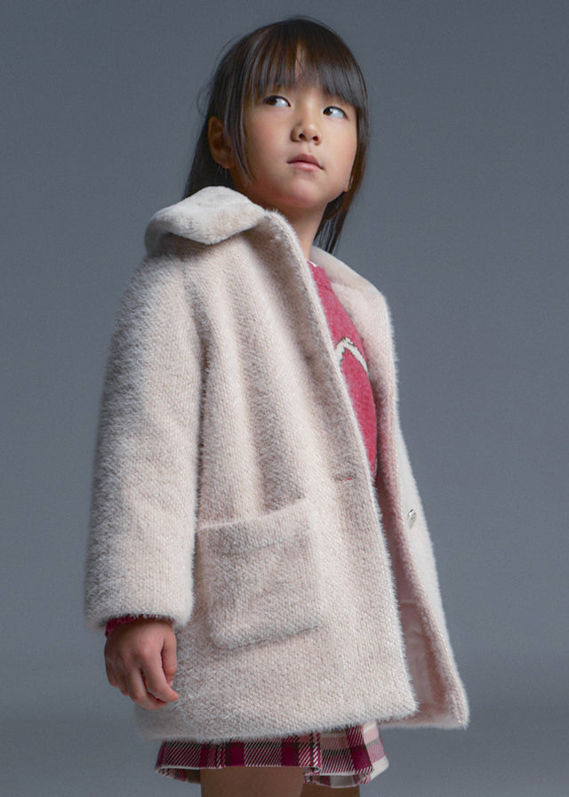 coat mohair texture collared long - chickpea-029
