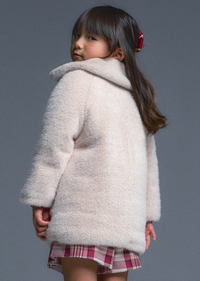 coat mohair texture collared long - chickpea-029