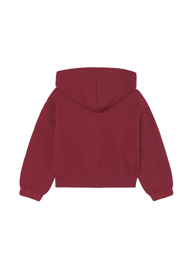 top l/s sparkly zip up hoodie - cherry-062