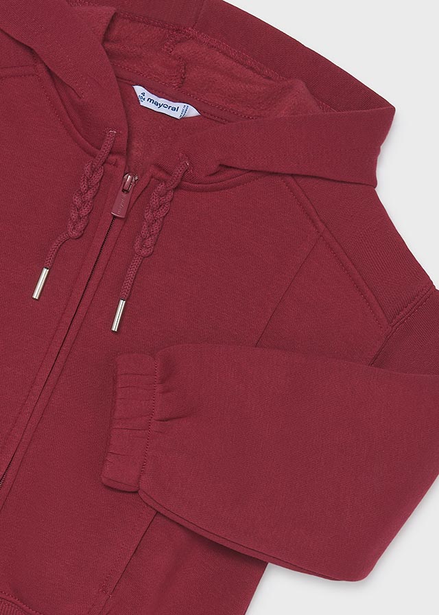 top l/s sparkly zip up hoodie - cherry-062