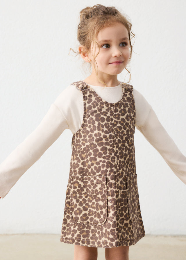 dress leopard print pocket jumper - chestnut-020