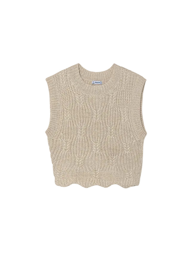 vest textured knit open back - vivid humu-033