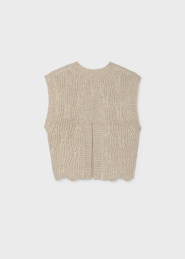 vest textured knit open back - vivid humu-033