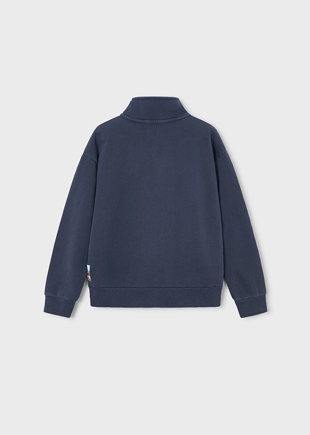 polo l/s button up sweatshirt - indigo-440