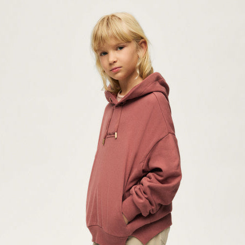 top l/s rule of fashion hooded sweatshirt - terracotta-041