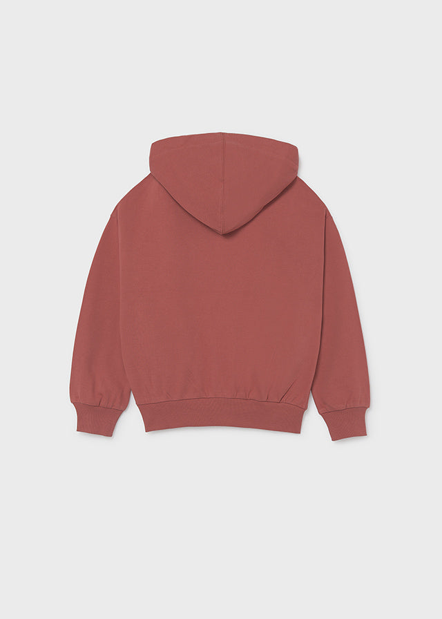 top l/s rule of fashion hooded sweatshirt - terracotta-041