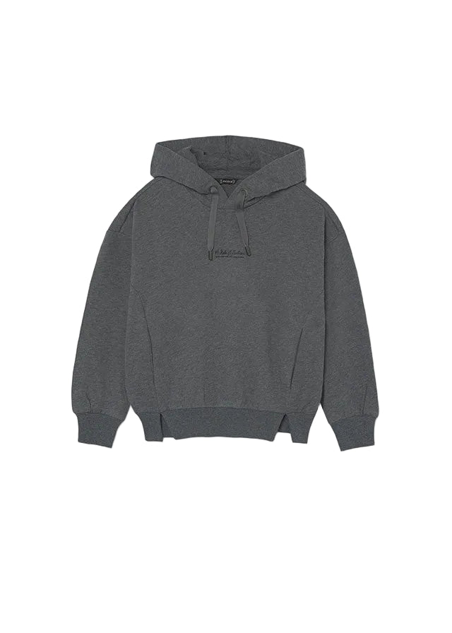 top l/s rule of fashion hooded sweatshirt - led grey-042
