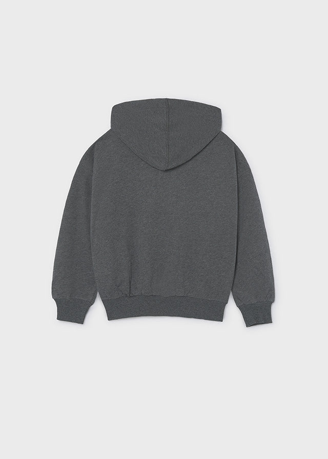 top l/s rule of fashion hooded sweatshirt - led grey-042