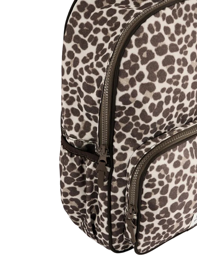 backpack leopard print with pencil case - chestnut-025