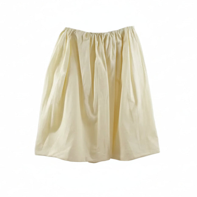 set outfit big collar blouse and bubble hem skirt - lemon-117-129