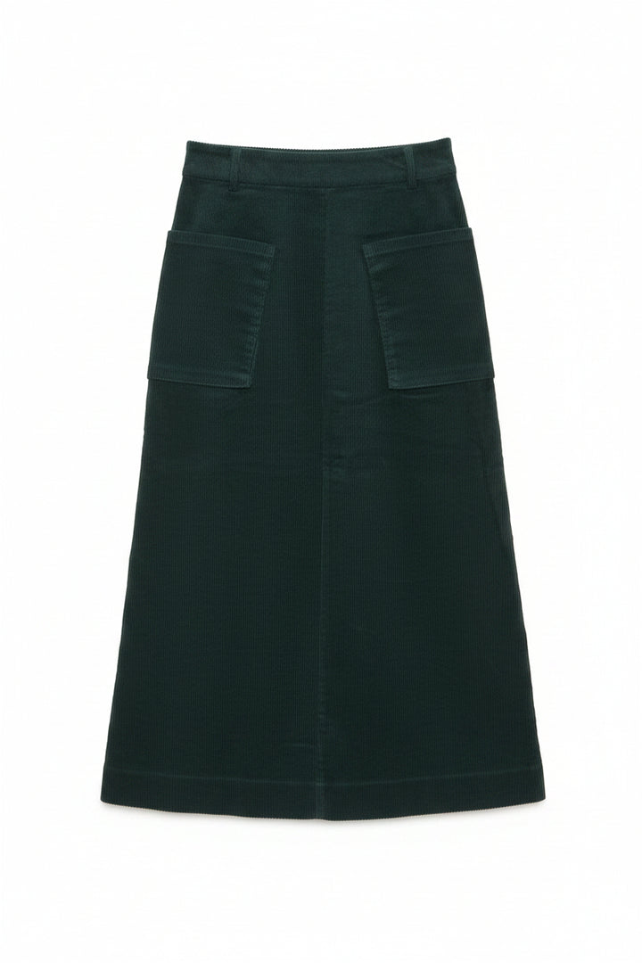 skirt corduroy pocket - green