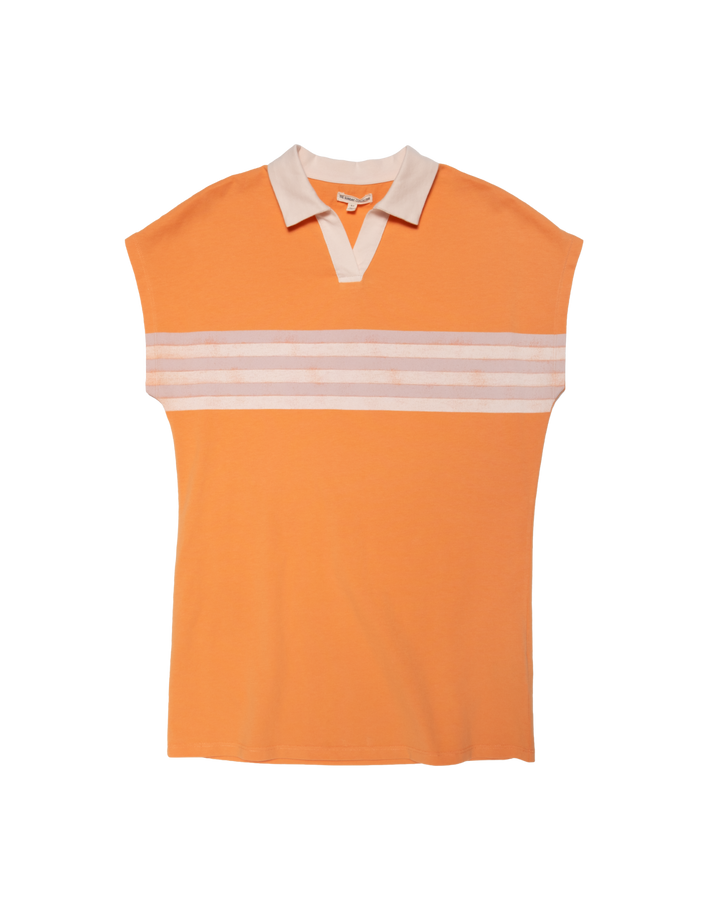 dress striped collar - orange