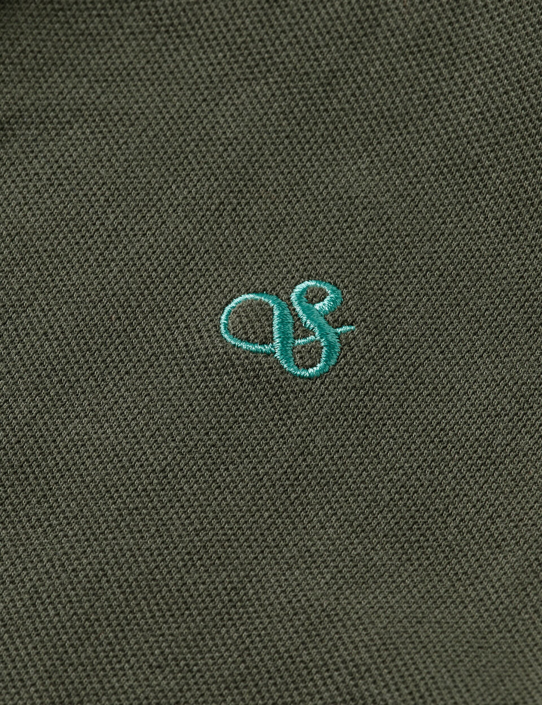 polo l/s stripe trim collar - dark green-301