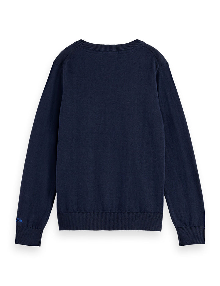 top l/s mini logo sweater - navy-401