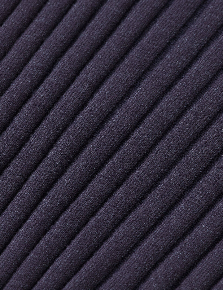 top l/s ribbed turtleneck - sky cptn melange-401