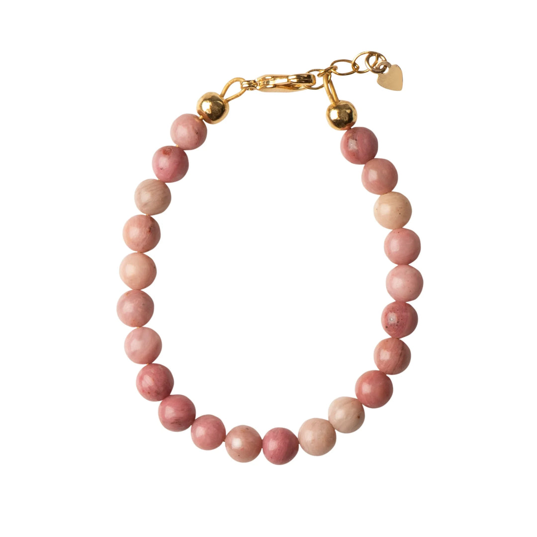 bracelet blush dye bead stone - blush