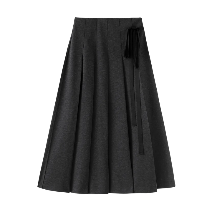 skirt with side strap - grey