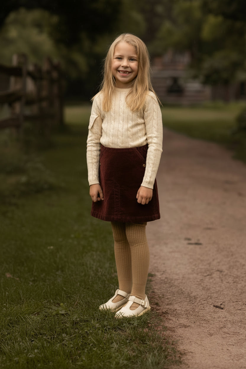skirt corduroy - brick