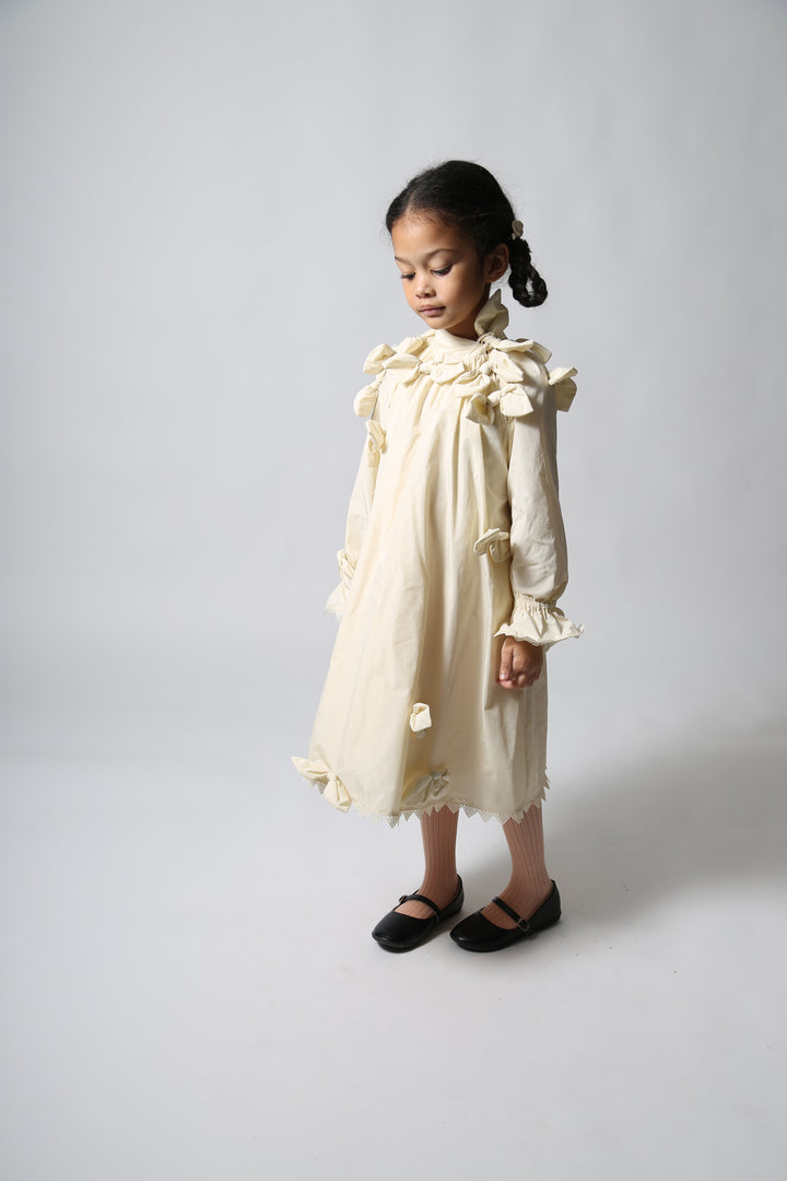 dress tafetta bow with neck tie - opal