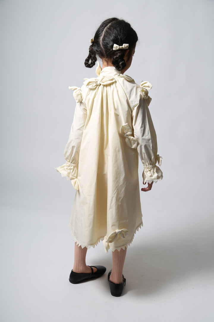 dress tafetta bow with neck tie - opal